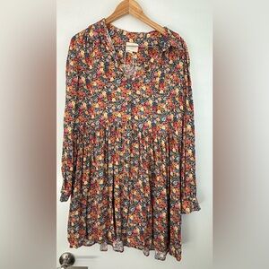 Sezane floral baby doll dress